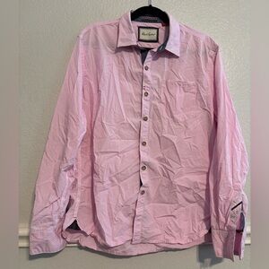 Robert Graham Men’s Long Sleeve Pink & White Button-Up Shirt Size Large